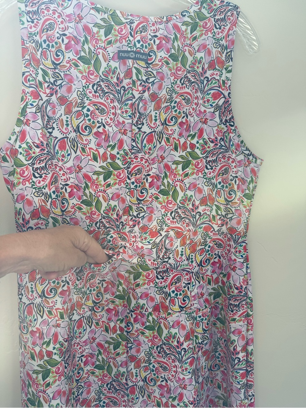 Nuu Muu Sleeveless Floral Midi Dress in Pink White Green - Summer - Picture 5 of 10